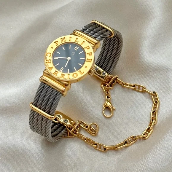 AUTHENTIC VINTAGE PHILIPPE CHARRIOL TWO-TONED WATCH - Picture 3 of 10